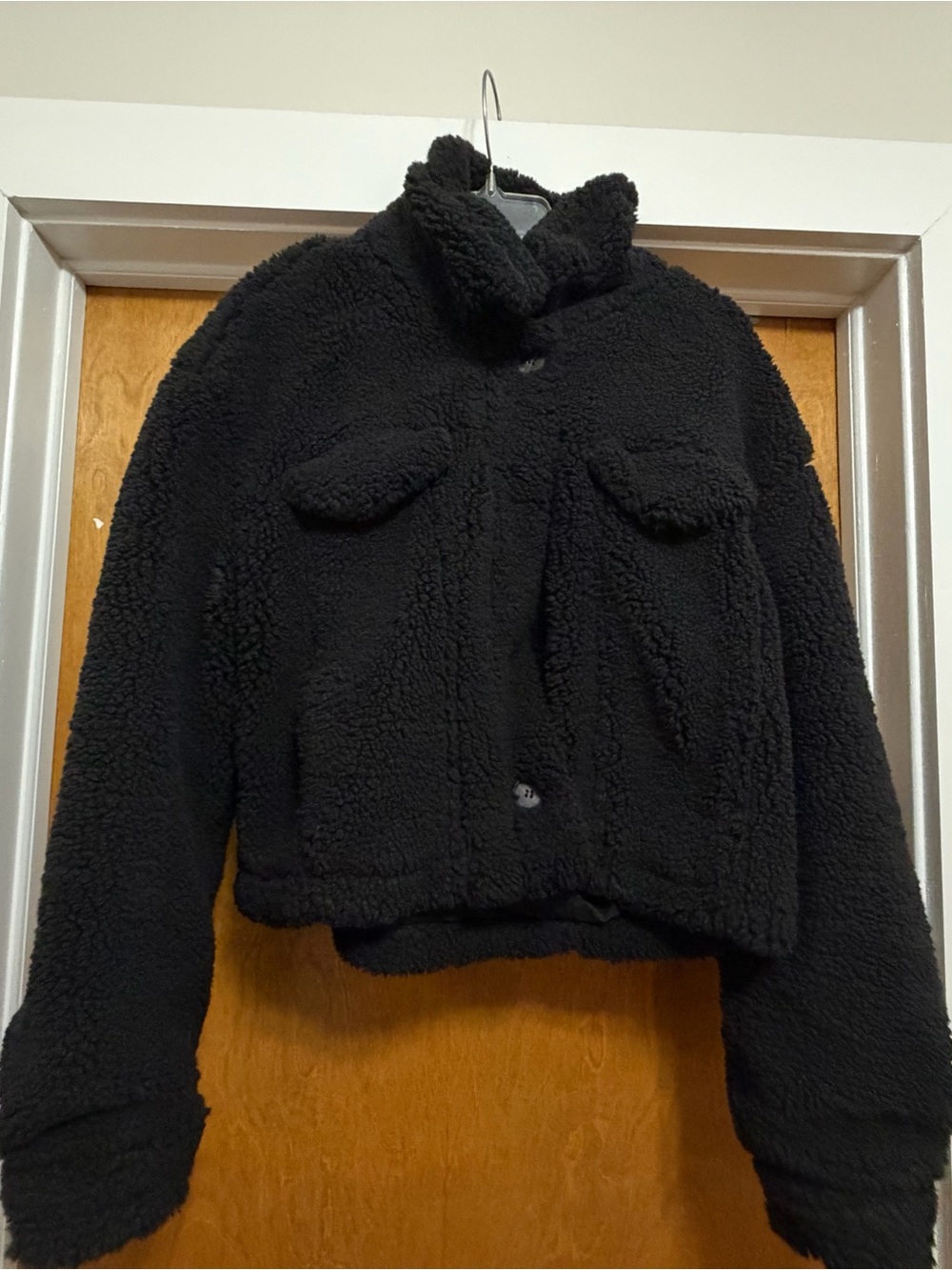 Black Sherpa Fleece Jacket